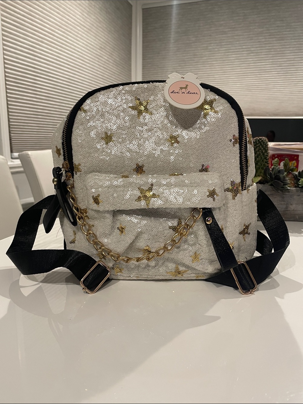 Doe A Dear Sequin STAR Child’s (OR TEEN) Backpack ~ NEW WITH TAGS!